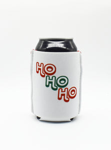 Ho Ho Ho ZipSip drink sleeve on aluminum soda pop can